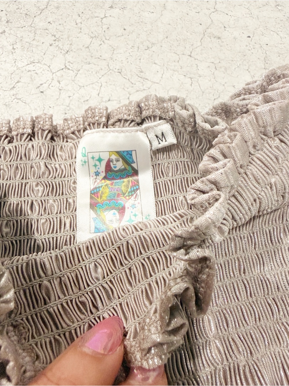 Queen of Sparkles Girls Silver Gray Swing Shorts Size Medium M - Picture 3 of 5